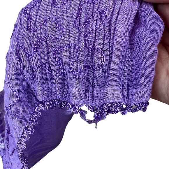 Raya Sun Crepe Crochet Bust Tie Dye Spaghetti Dress Cover Up - Picture 7 of 10